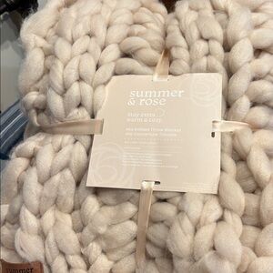 Summer & Rose Soft Knit Blanket in Cream